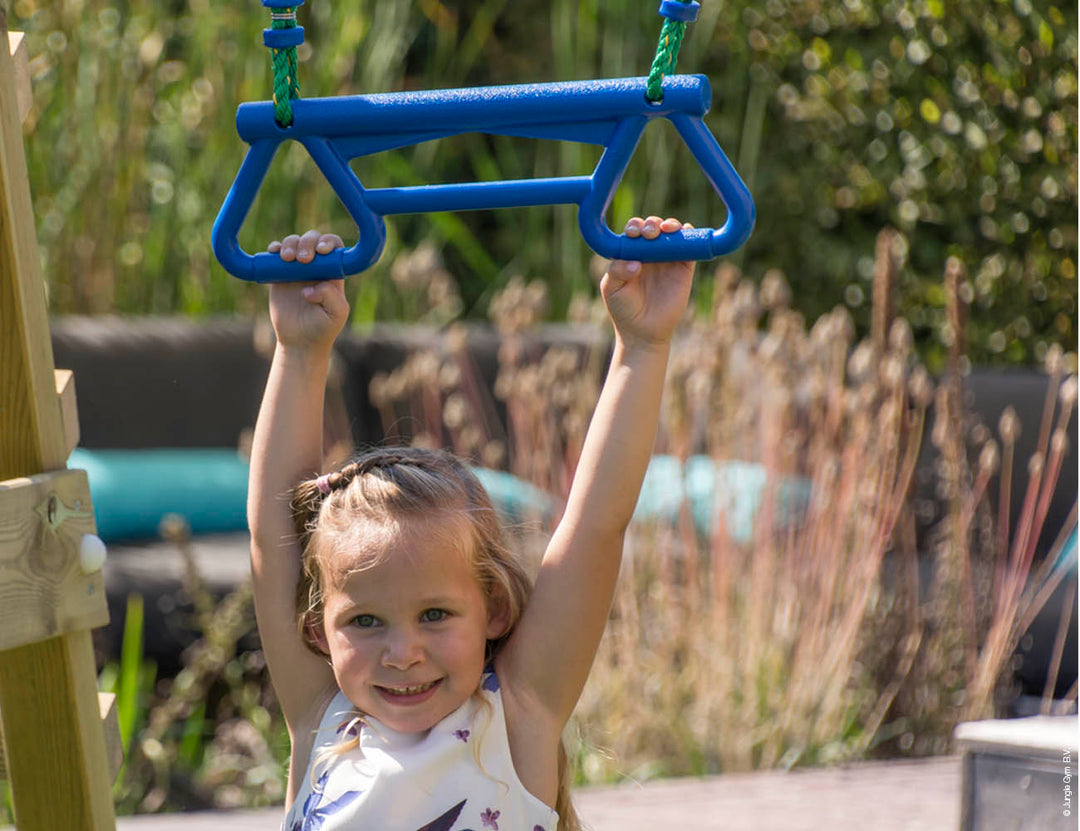 Jungle Tower | Wooden climbing frame with swings & climbing net