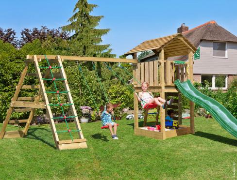 Playtower with Climbing Wall • Cottage 2-Climb 