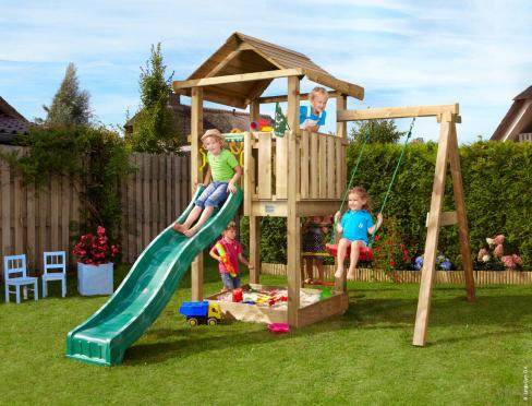 Playhouse with Slide and Swing • House 1-Swing 