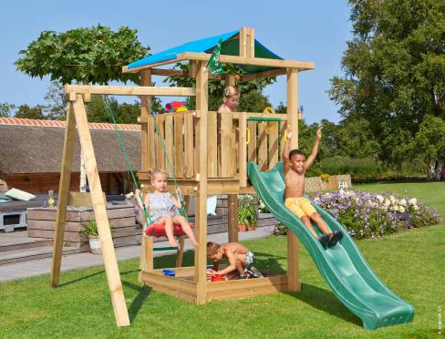 Playhouse with Slide and Swing • Hut 1-Swing 